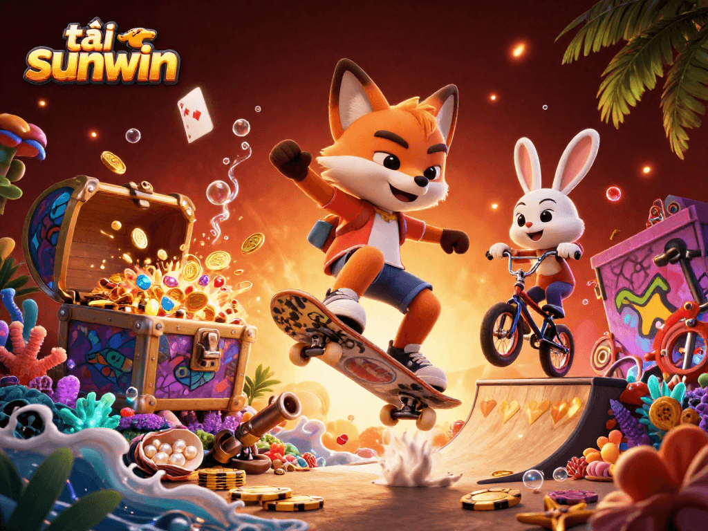 Catch the excitement of tải sunwin with 3D characters enjoying dynamic casino-themed action!