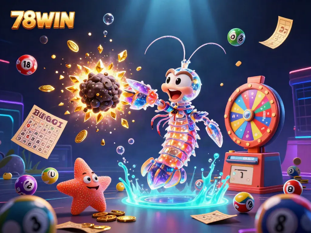 Watch 78WIN's explosive gaming adventure with vibrant lottery balls and golden rewards.
