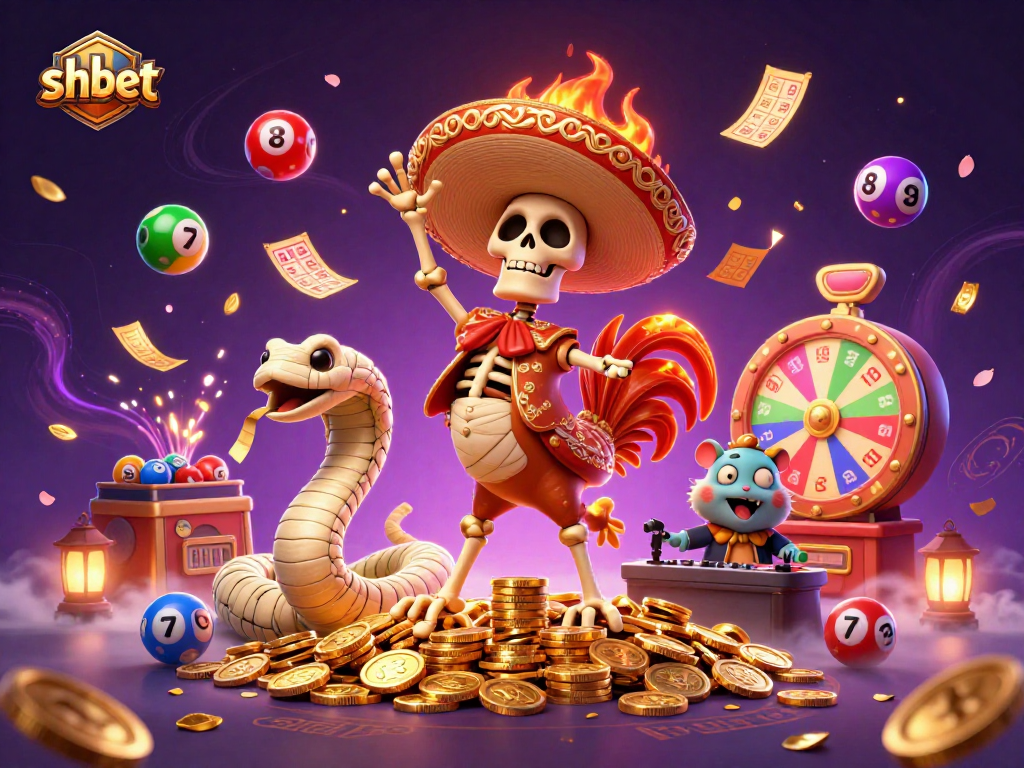 Experience shbet's thrilling casino atmosphere with vibrant characters and dynamic elements in a festive digital scene.
