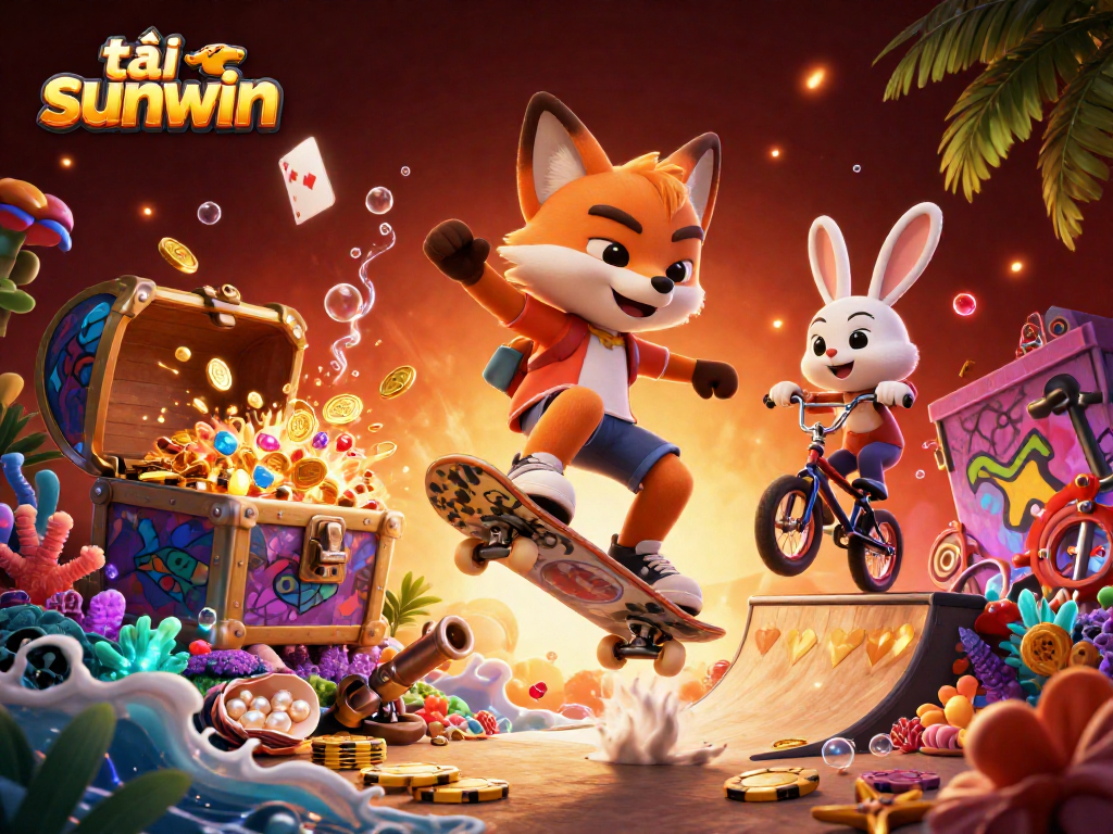 Catch the excitement of tải sunwin with 3D characters enjoying dynamic casino-themed action!
