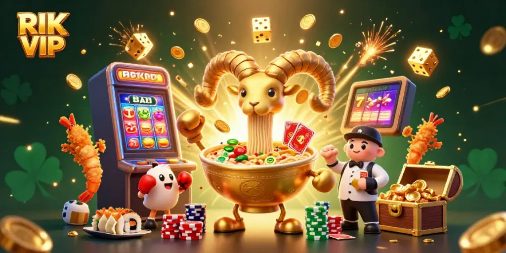 Engaging display of RIK VIP with a fun 3D casino scene featuring characters and dynamic elements.