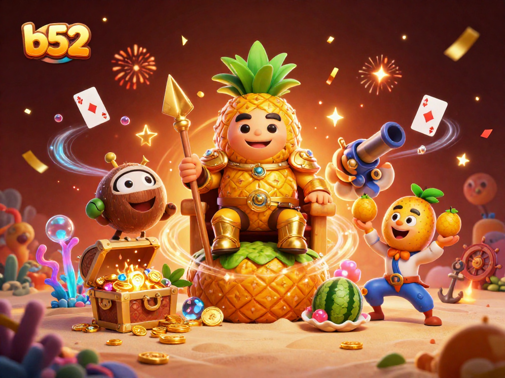 Play exciting games at b52 casino with engaging characters, vibrant treasures, and thrilling elements.
