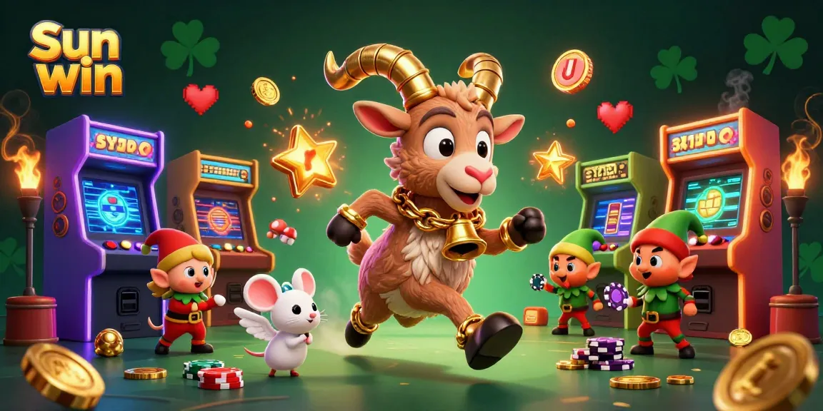 Experience Sun win with festive casino chaos featuring Krampus, a mouse, and mischievous elves.