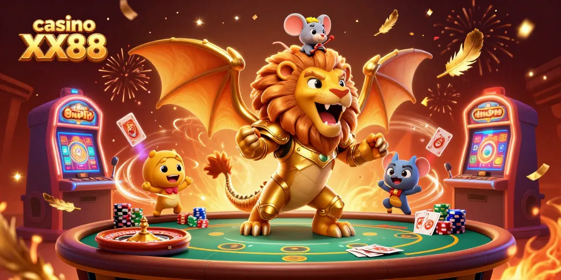 Experience thrilling games at casino XX88 with unique 3D casino characters and lively action.