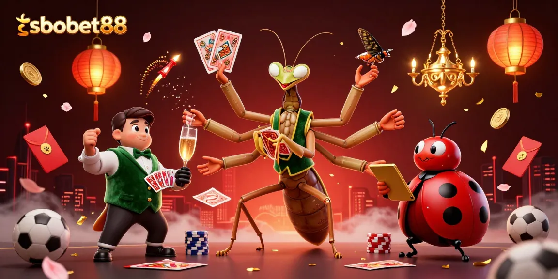 Experience exciting sports betting action with sbobet88 in this vibrant 3D illustration featuring dynamic casino elements.