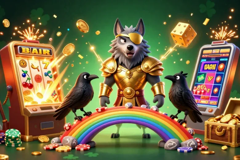 Engage with keo nha cai 5 insights featuring a dynamic 3D Norse mythology scene with casino elements.