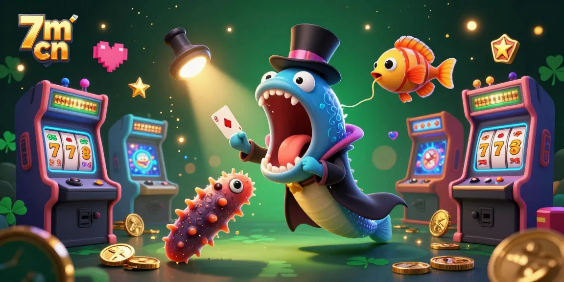 Experience thrilling gameplay with 7m cn as electric characters perform magic tricks among casino elements.