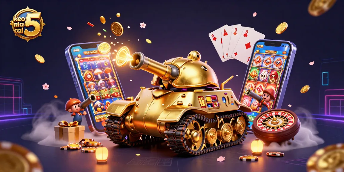 Experience the vibrant keo nha cai 5 with a captivating golden beetle tank casino scene filled with action and excitement.